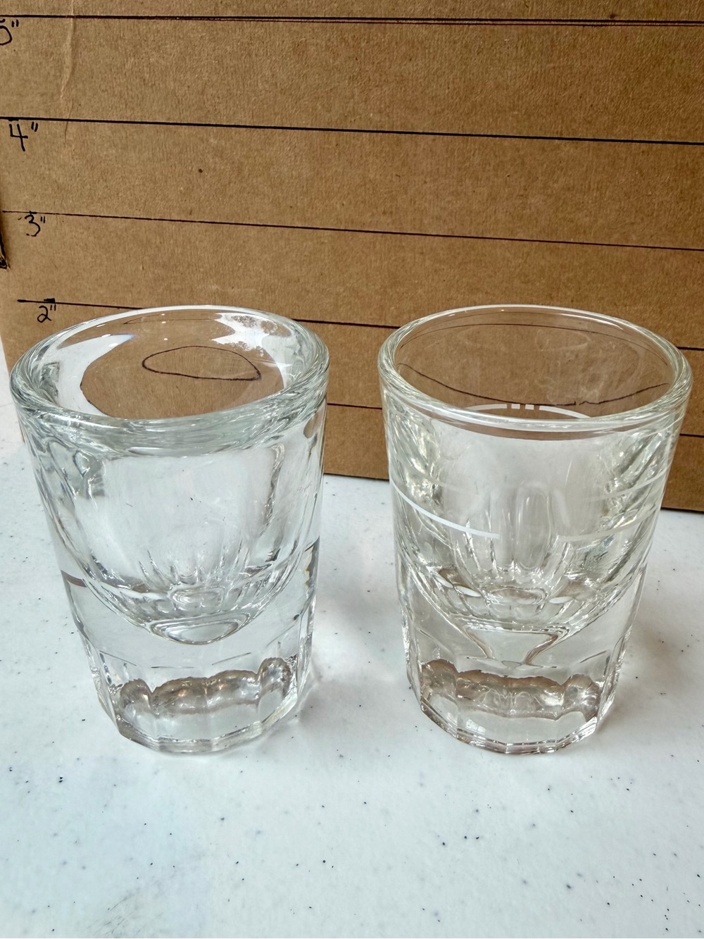 Libbey Heavy-Bottomed, Clear Glass Shot Glasses - Pair